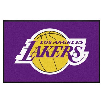 Wholesale-Los Angeles Lakers 4X6 High-Traffic Mat with Rubber Backing NBA Commercial Mat - Landscape Orientation - Indoor - 43" x 67" SKU: 9923