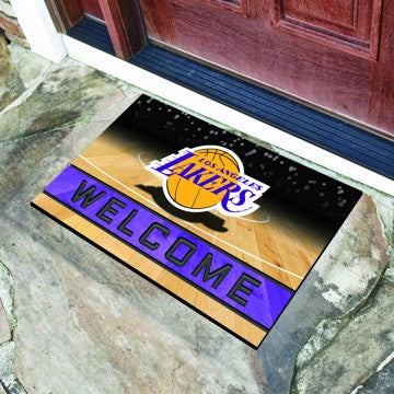 Wholesale-Los Angeles Lakers Crumb Rubber Door Mat NBA Outdoor Door Mat - 18" x 30" SKU: 21953