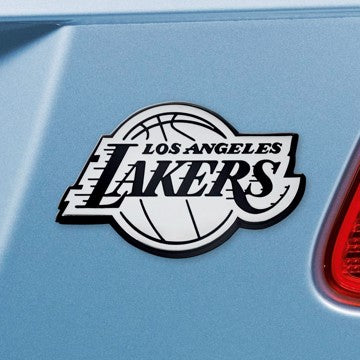 Wholesale-Los Angeles Lakers Emblem - Chrome NBA Exterior Auto Accessory - Chrome Emblem - 2.3" x 3.7" SKU: 14797