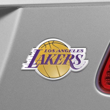 Wholesale-Los Angeles Lakers Embossed Color Emblem NBA Exterior Auto Accessory - Aluminum Color SKU: 60433