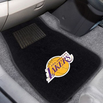 Wholesale-Los Angeles Lakers Embroidered Car Mat Set NBA Auto Floor Mat - 2 piece Set - 17" x 25.5" SKU: 17608