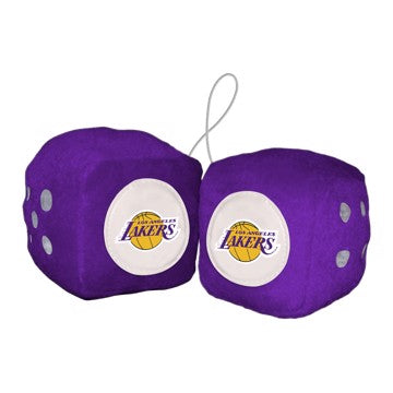 Wholesale-Los Angeles Lakers Fuzzy Dice NBA 3" Cubes SKU: 32001
