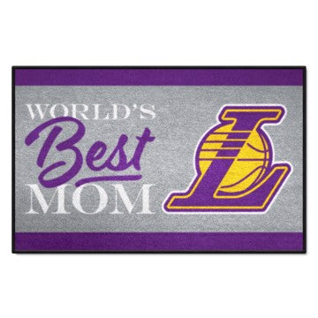 Wholesale-Los Angeles Lakers Starter Mat - World's Best Mom NBA Accent Rug - 19" x 30" SKU: 34182