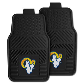 Wholesale-Los Angeles Rams 2-pc Vinyl Car Mat Set NFL Auto Floor Mat - 2 piece Set - 17" x 27" SKU: 8906