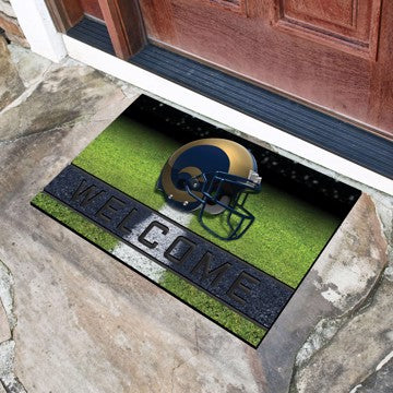 Wholesale-Los Angeles Rams Crumb Rubber Door Mat NFL Outdoor Door Mat - 18" x 30" SKU: 19961