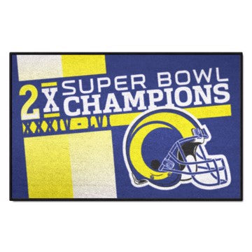 Wholesale-Los Angeles Rams Dynasty Starter Mat NFL Accent Rug - 19" x 30" SKU: 33388