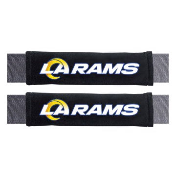 Wholesale-Los Angeles Rams Embroidered Seatbelt Pad - Pair NFL Interior Auto Accessory - 2 Pieces SKU: 32051