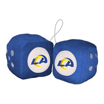 Wholesale-Los Angeles Rams Fuzzy Dice NFL 3" Cubes SKU: 31986