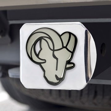 Wholesale-Los Angeles Rams Hitch Cover NFL Chrome Emblem on Chrome Hitch - 3.4" x 4" SKU: 21551