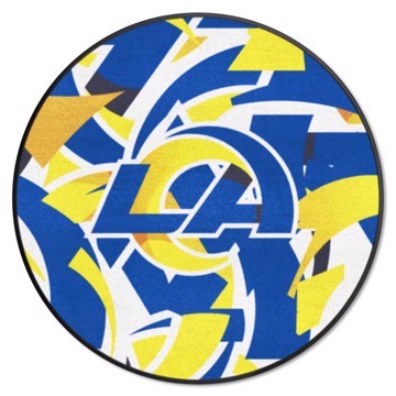 Wholesale-Los Angeles Rams NFL x FIT Roundel Mat NFL Accent Rug - Round - 27" diameter SKU: 23306