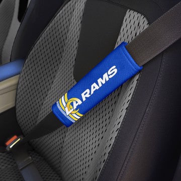Wholesale-Los Angeles Rams Rally Seatbelt Pad - Pair NFL Interior Auto Accessory - 2 Pieces SKU: 32102