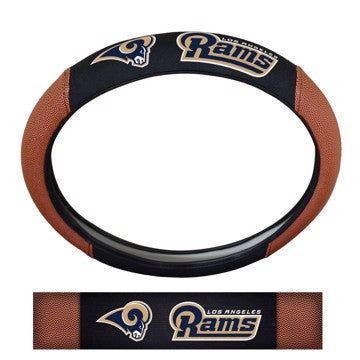 Wholesale-Los Angeles Rams Sports Grip Steering Wheel Cover NFL Universal Fit - 14.5" to 15.5" SKU: 62110