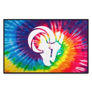 Wholesale-Los Angeles Rams Starter Mat - Tie Dye NFL Accent Rug - 19" x 30" SKU: 34261