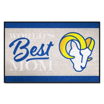 Wholesale-Los Angeles Rams Starter Mat - World's Best Mom NFL Accent Rug - 19" x 30" SKU: 18044