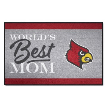 Wholesale-Louisville Cardinals Starter Mat - World's Best Mom 19"x30" SKU: 34550