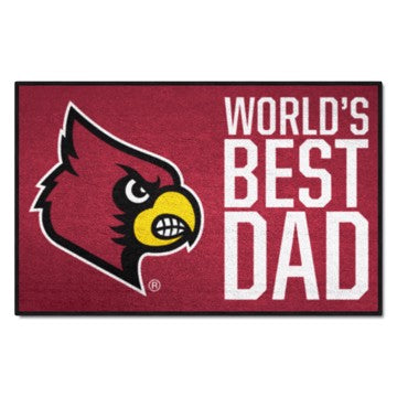 Wholesale-Louisville Cardinals World's Best Dad Starter Mat 19"x30" SKU: 18211