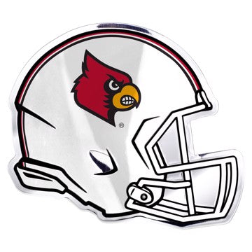 Wholesale-Louisville Embossed Helmet Emblem University of Louisville Embossed Helmet Emblem 3.25” x 3.25 - "Cardinal" Logo SKU: 60763