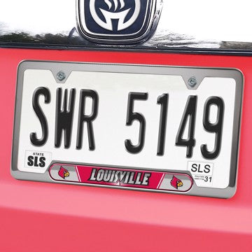 Wholesale-Louisville Embossed License Plate Frame University of Louisville Embossed License Plate Frame 12.25” x 6.25” - Primary Logo and Wordmark SKU: 61984