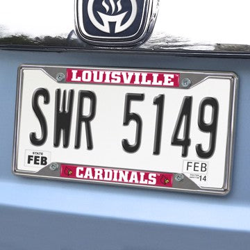 Wholesale-Louisville License Plate Frame University of Louisville License Plate Frame 6.25"x12.25" - "Cardinal" Logo & Wordmark SKU: 14820