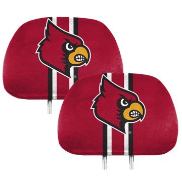 Wholesale-Louisville Printed Headrest Cover University of Louisville Printed Headrest Cover 14” x 10” - "Cardinal Head" Primary Logo SKU: 62053