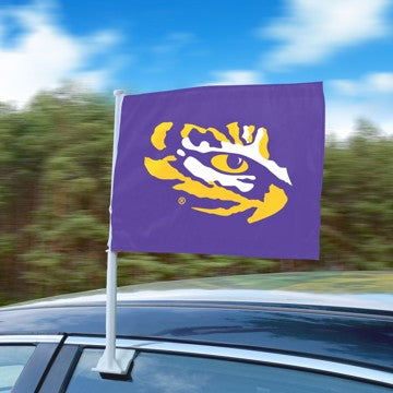 Wholesale-LSU Car Flag Louisiana State University Car Flag 11" x 14" - "LSU" Wordmark SKU: 25477