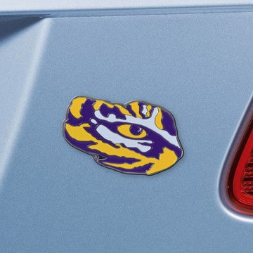 Wholesale-LSU Emblem - Color Louisiana State University Color Emblem 2.9"x3.2" - "Tiger Eye & LSU Wordmark" Logo SKU: 22224