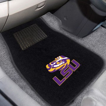 Wholesale-LSU Embroidered Car Mat Set Louisiana State University - 17"x25.5" - 2 Piece SKU: 10353