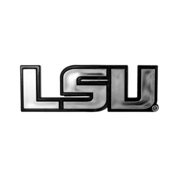Wholesale-LSU Molded Chrome Emblem Louisiana State University Molded Chrome Emblem 3.25” x 3.25 - "LSU" Wordmark SKU: 60350