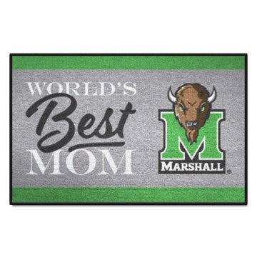 Wholesale-Marshall Thundering Herd Starter Mat - World's Best Mom 19"x30" SKU: 34552