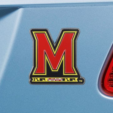 Wholesale-Maryland Emblem - Color University of Maryland Color Emblem 3.1"x3.2" - "M & Flag Strip" Logo SKU: 22225