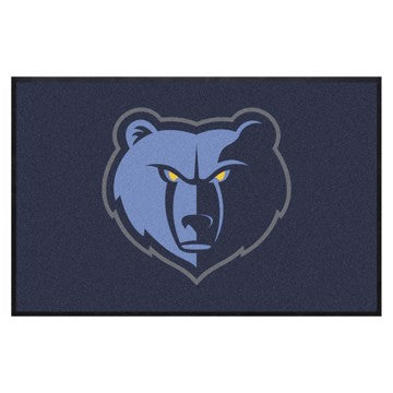Wholesale-Memphis Grizzlies 4X6 High-Traffic Mat with Rubber Backing NBA Commercial Mat - Landscape Orientation - Indoor - 43" x 67" SKU: 9925