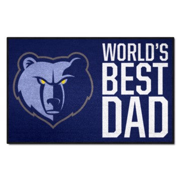 Wholesale-Memphis Grizzlies Starter Mat - World's Best Dad NBA Accent Rug - 19" x 30" SKU: 31191