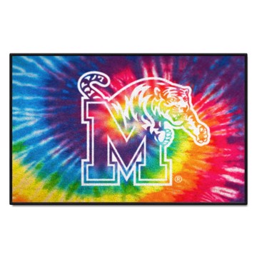 Wholesale-Memphis Tigers Starter Mat - Tie Dye 19"x30" SKU: 34068