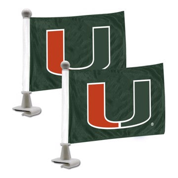 Wholesale-Miami Ambassador Flags University of Miami Ambassador Flags 4” x 6” - "U" Primary Logo SKU: 61913