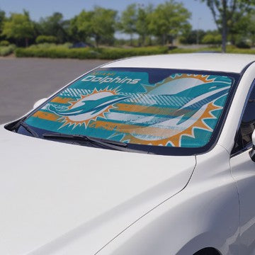 Wholesale-Miami Dolphins Auto Shade NFL Windshield Sun Shade - 59" x 29.5" SKU: 60060