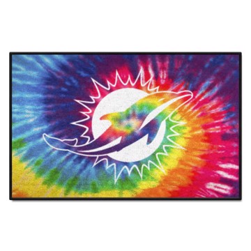 Wholesale-Miami Dolphins Starter Mat - Tie Dye NFL Accent Rug - 19" x 30" SKU: 34262