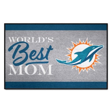 Wholesale-Miami Dolphins Starter Mat - World's Best Mom NFL Accent Rug - 19" x 30" SKU: 18032