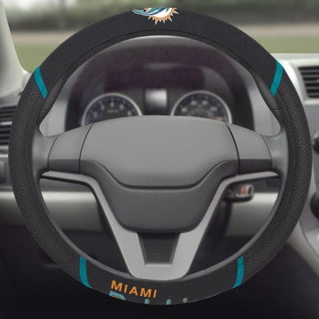 Wholesale-Miami Dolphins Steering Wheel Cover NFL Universal Fit - 14.5" to 15.5" SKU: 15038