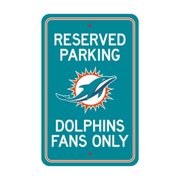 Wholesale-Miami Dolphins Team Color Reserved Parking Sign Décor 18in. X 11.5in. Lightweight NFL Lightweight Décor - 18" X 11.5" SKU: 32168
