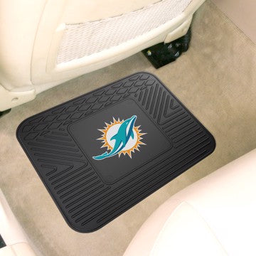 Wholesale-Miami Dolphins Utility Mat NFL Back Seat Car Floor Mats - 1 Piece - 14" x 17" SKU: 9989