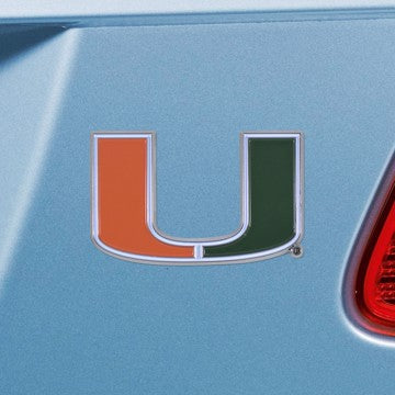 Wholesale-Miami Emblem - Color University of Miami Color Emblem 1.8"x3.2" - 'Split U' Logo SKU: 22226