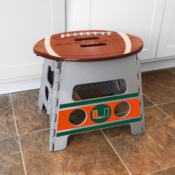 Wholesale-Miami Folding Step Stool University of Miami Folding Step Stool 14"x13" - "U" Logo SKU: 24578