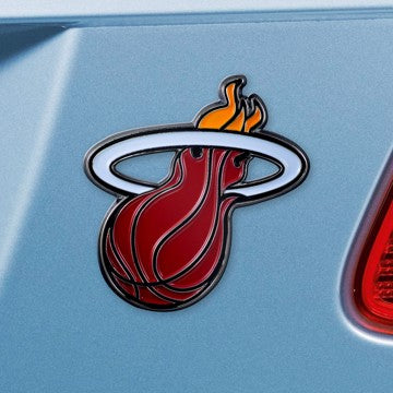 Wholesale-Miami Heat Emblem - Color NBA Exterior Auto Accessory - Color Emblem - 3.2" x 3" SKU: 22227