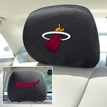 Wholesale-Miami Heat Headrest Cover Set NBA Universal Fit - 10" x 13" SKU: 12524