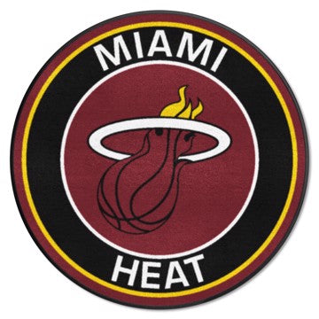 Wholesale-Miami Heat Roundel Mat NBA Accent Rug - Round - 27" diameter SKU: 18841
