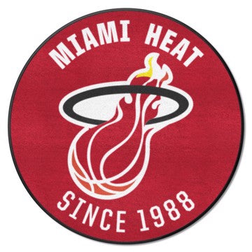 Wholesale-Miami Heat Roundel Mat - Retro Collection NBA Accent Rug - Round - 27" diameter SKU: 35315