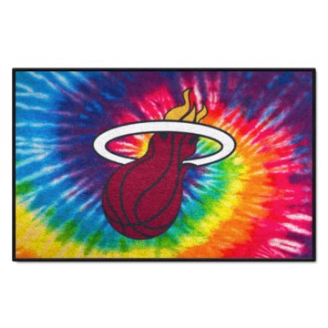 Wholesale-Miami Heat Starter Mat - Tie Dye NBA Accent Rug - 19" x 30" SKU: 34397