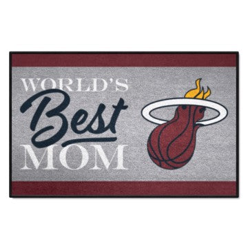 Wholesale-Miami Heat Starter Mat - World's Best Mom NBA Accent Rug - 19" x 30" SKU: 34184