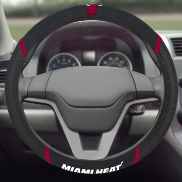 Wholesale-Miami Heat Steering Wheel Cover NBA Universal Fit - 15" x 15" SKU: 14861