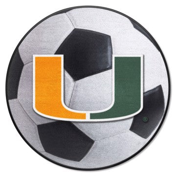 Wholesale-Miami Hurricanes Soccer Ball Mat 27" diameter SKU: 4456